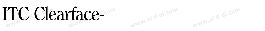 ITC Clearface字体转换